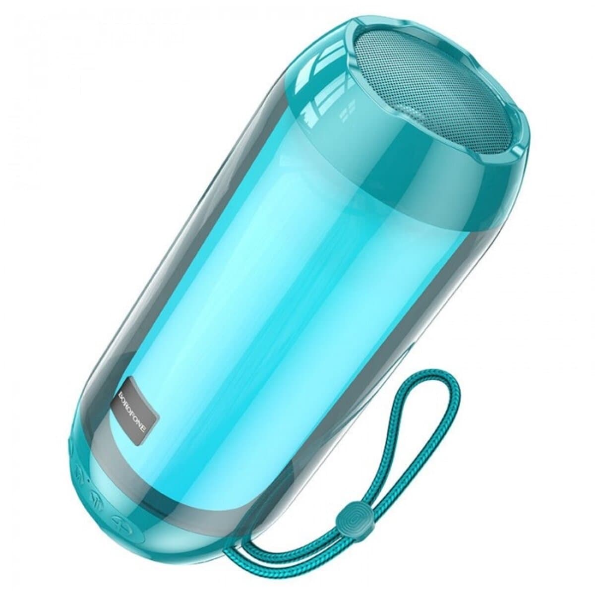 Беспроводная портативная колонка BOROFONE BR25 Crazy sound colorful luminous 10W BT5.3 speaker 1200mAh Peacock Blue
