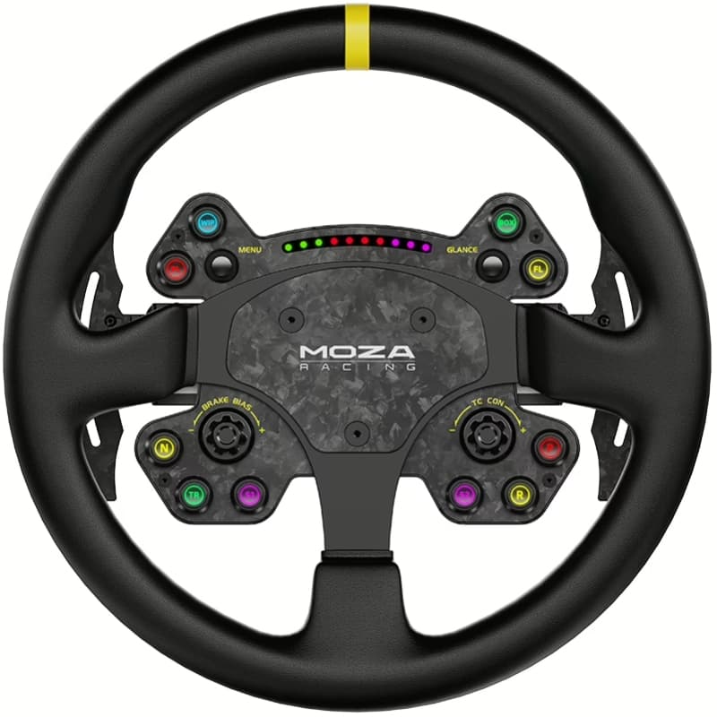 Ігрове кермо MOZA Racing RS V2 Steering для PC 33 см 10кн RGB Black (RS25_Moza)