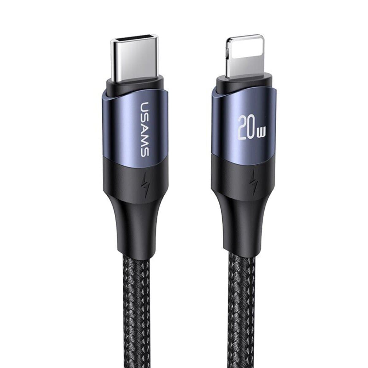 Кабель Usams US-SJ522 U71 Type-C to Lightning 20W PD Fast Charging 2m Black (SJ522USB01)