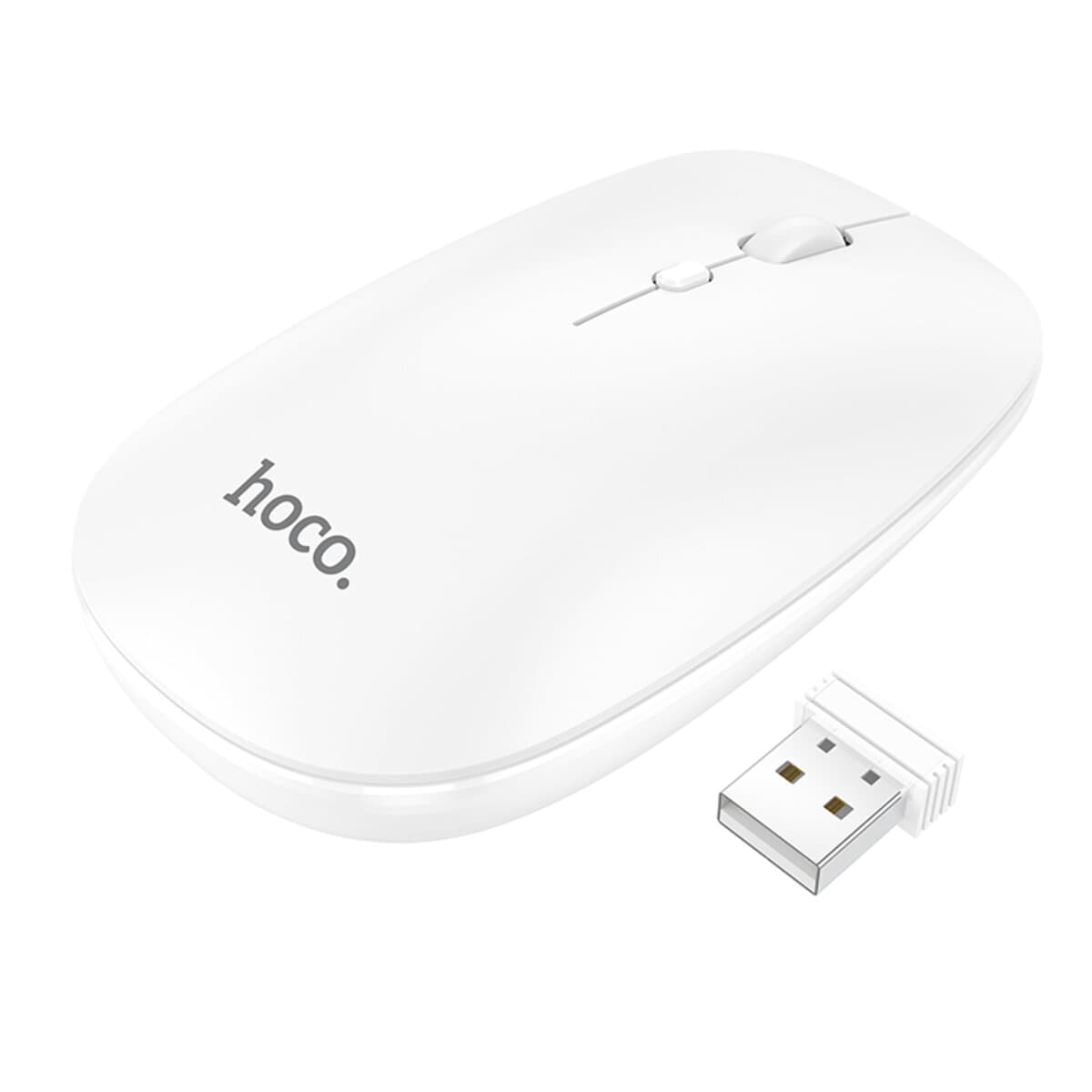 Беспроводная мышка Hoco GM15 Art dual-mode business wireless mouse 1600dpi BT5.0 White