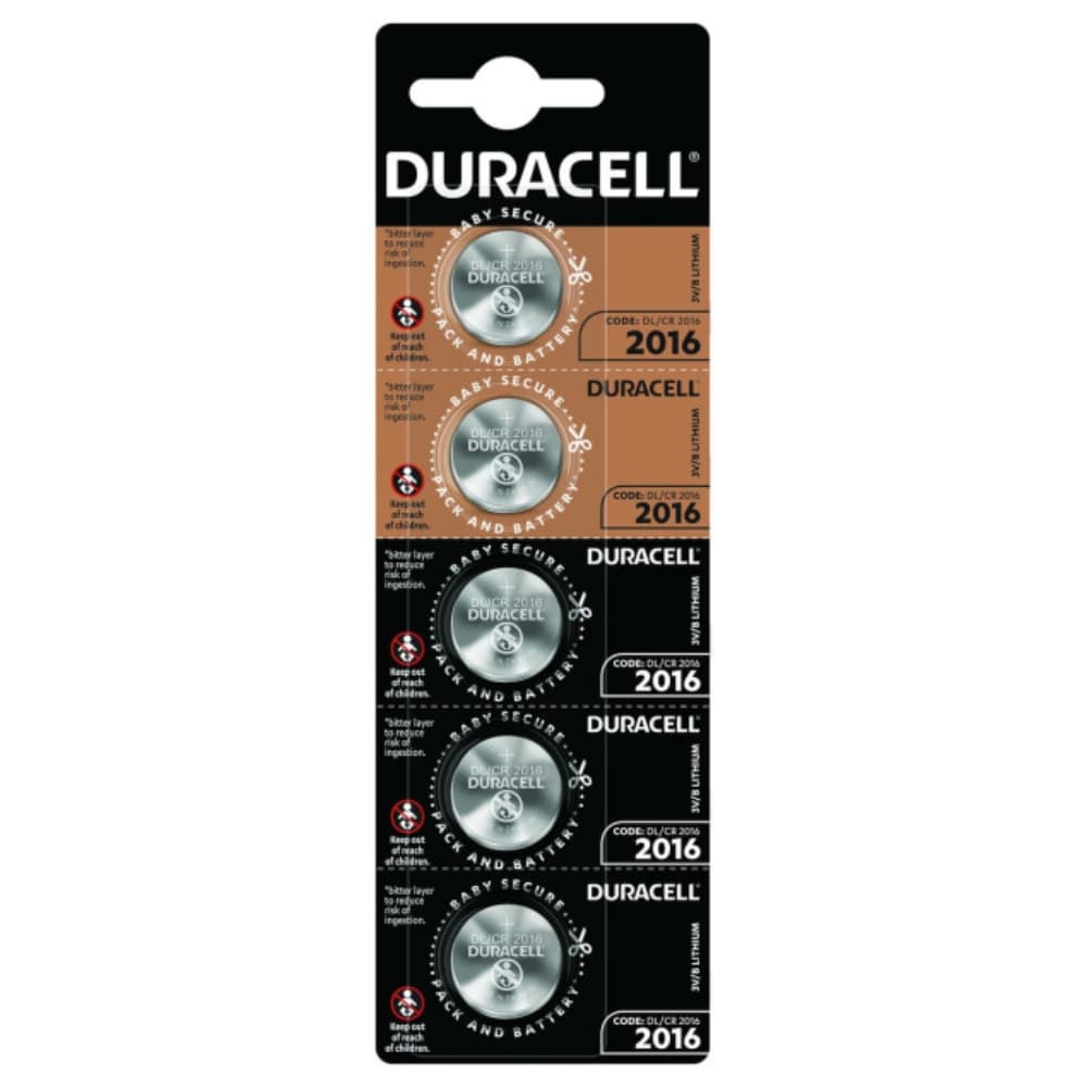 Батарейка таблетка Duracell CR2016 3V 5шт