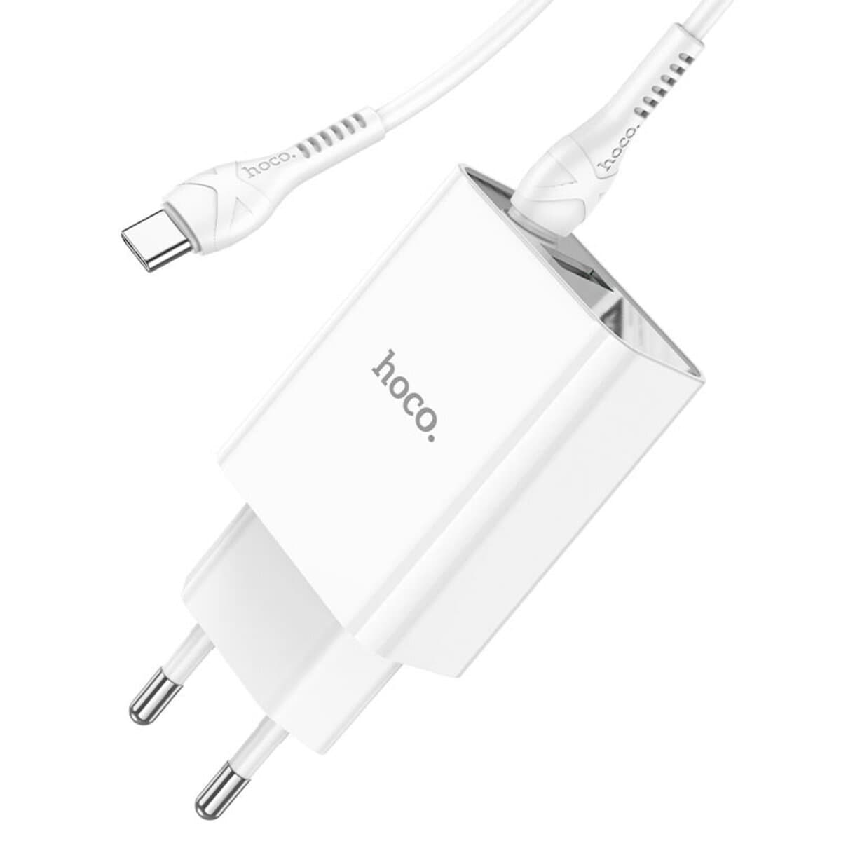 Зарядное устройство HOCO C100A PD20W+QC3.0 Charger with Digital Display 3A Set Type-C to Type-C cable White