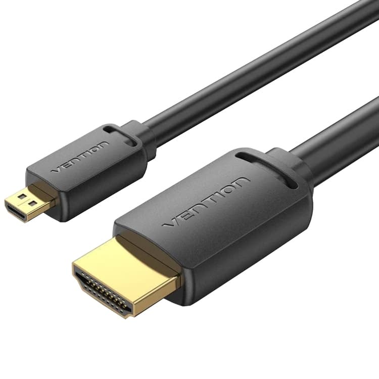Кабель Vention HDMI M to Micro HDMI M 1м V2.0 4K 60Гц 18Gbps Black (AGIBF)