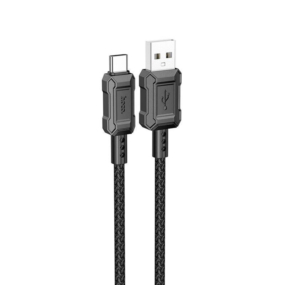 Кабель HOCO X94 Leader charging data cable USB to Type-C 1m 3A Black
