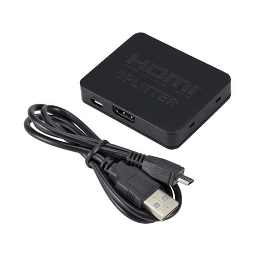 Коммутатор разветвитель сплиттер HDMI to 2xHDMI FullHD 3D HDMI 2.0 Black (283987)