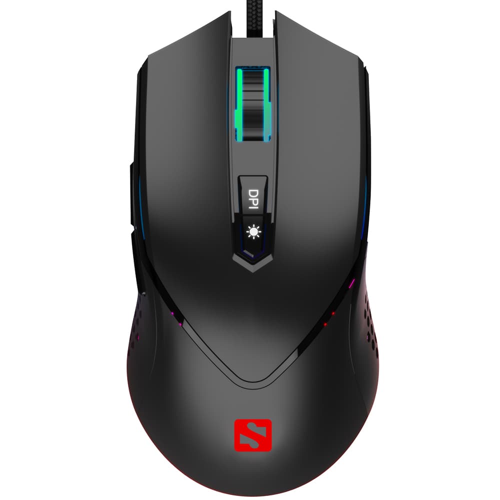 Провідна ігрова мишка Sandberg Azazinator 640-20 Mouse 6400 RGB 6400dpi 7кн Black