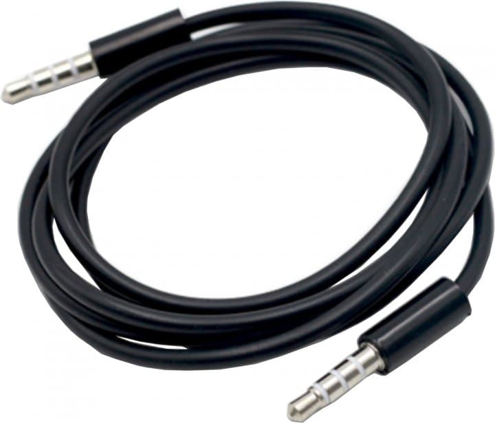 Аудіо кабель AUX 3.5мм to AUX 3.5мм Audio TRRS 3.5мм 1м Black (S0501)