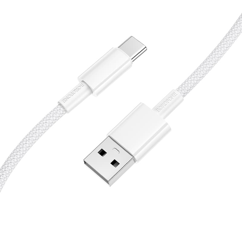 Кабель BOROFONE BX117 Source 3A 1m charging data cable USB to Type-C White