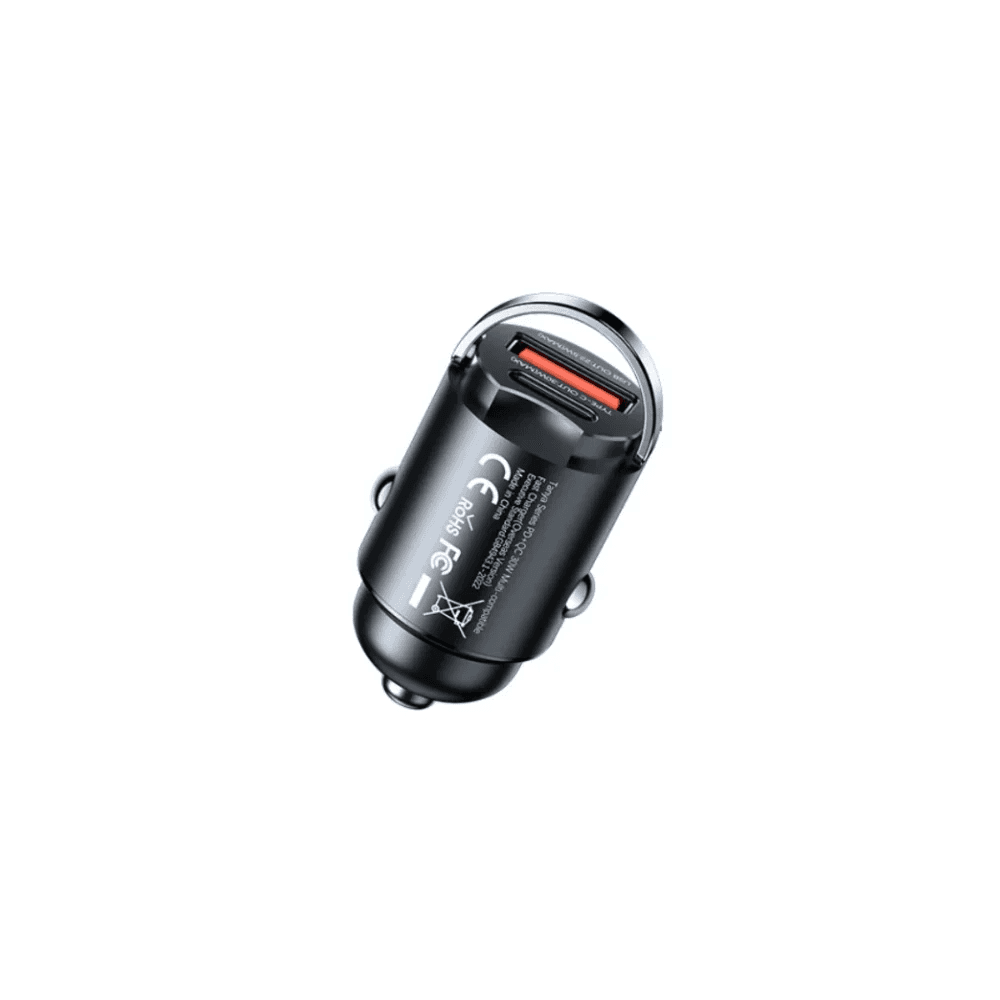 Автомобільний зарядний пристрій REMAX Tanya Series RCC359 PD+QC 30W 1xUSB+1xType-C Multi-compatible Fast Charger Black