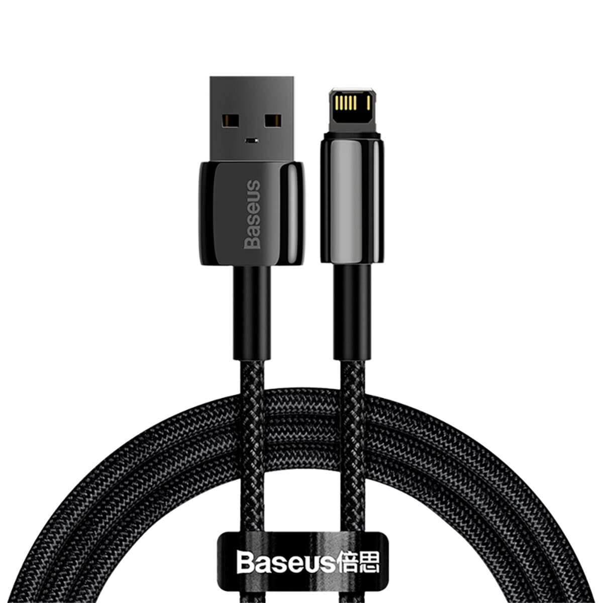 Кабель Baseus Tungsten Gold Fast Charging Data Cable USB to Lightning 2.4A 1m Black (CALWJ-01)