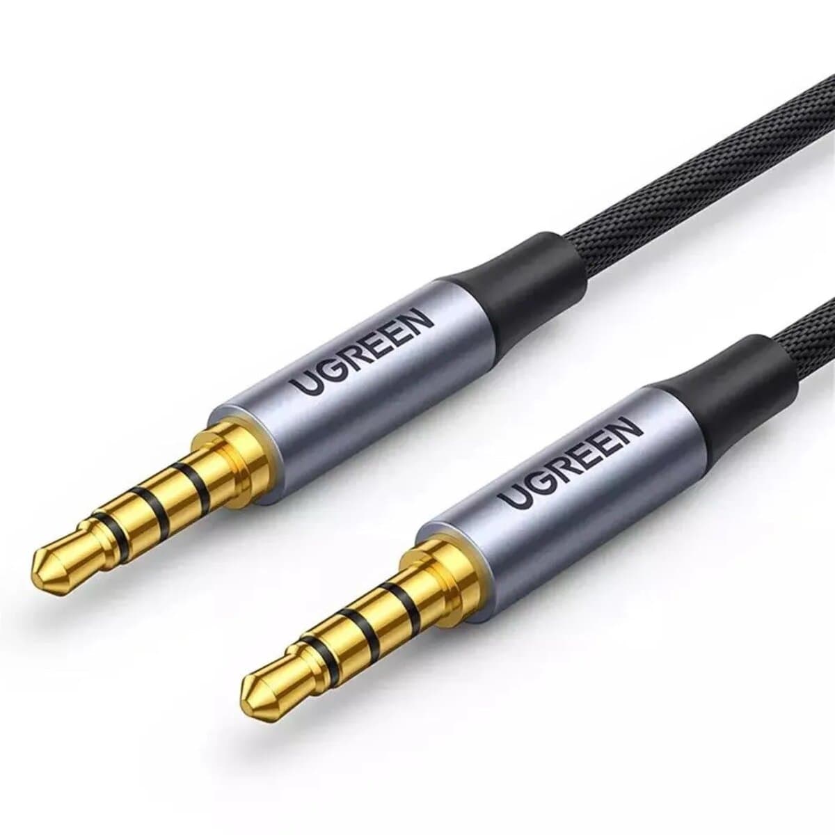 Аудио кабель UGREEN AUX 3.5mm 4-Pole M/M Audio Cable Alu Case 1m Black (UGR-10648)