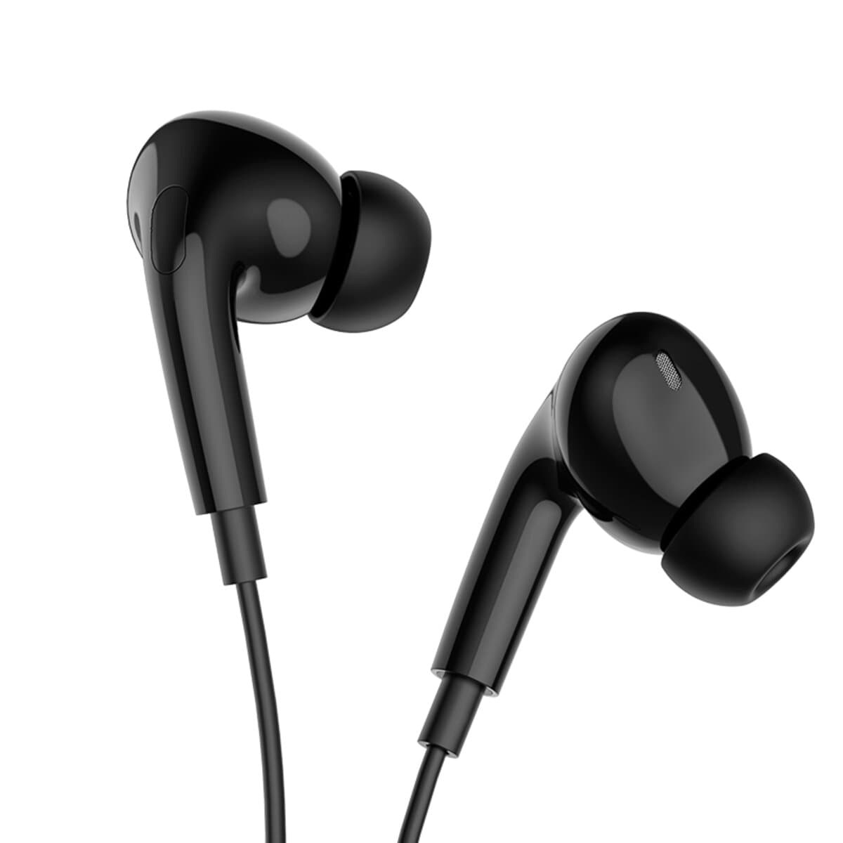 Провідні навушники з мікрофоном BOROFONE BM100 Pro Fuente universal earphones with mic 3.5mm 1.2m Black