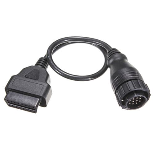 Кабель перехідник з OBD2 16pin мама на Mercedes Sprinter VW LT 14pin тато 26см Black (284264)