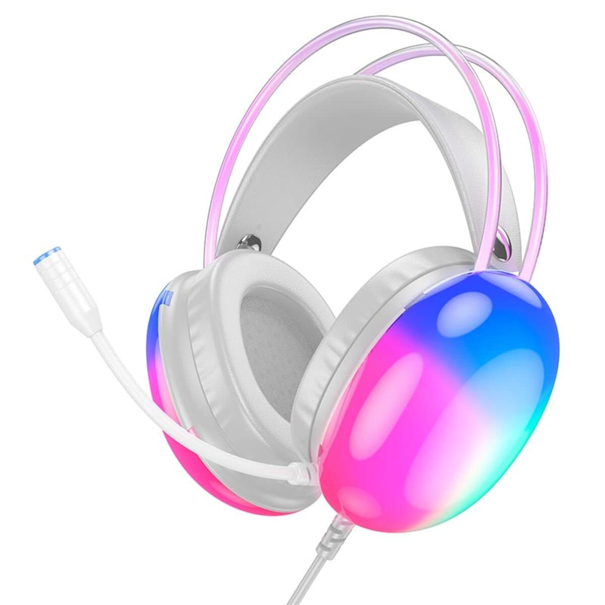 Дротові ігрові навушники з мікрофоном HOCO W109 Rich gaming headphones 3.5мм USB White