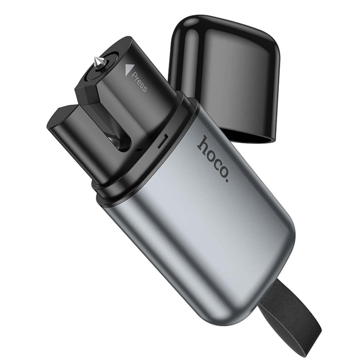 Аварийный автомобильный молоток стропорез HOCO ZP15 King car safety hammer Metal Grey