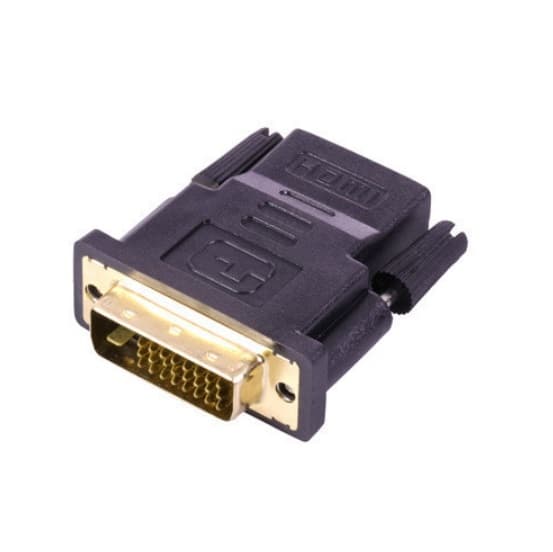 Перехідник адаптер DVI 24+5 to HDMI позолочений Black (287671)