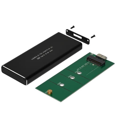 Зовнішня кишеня жорсткого диска жорсткого диска SSD M2 NGFF 6Гбс USB 3.1 метал Black (510580)