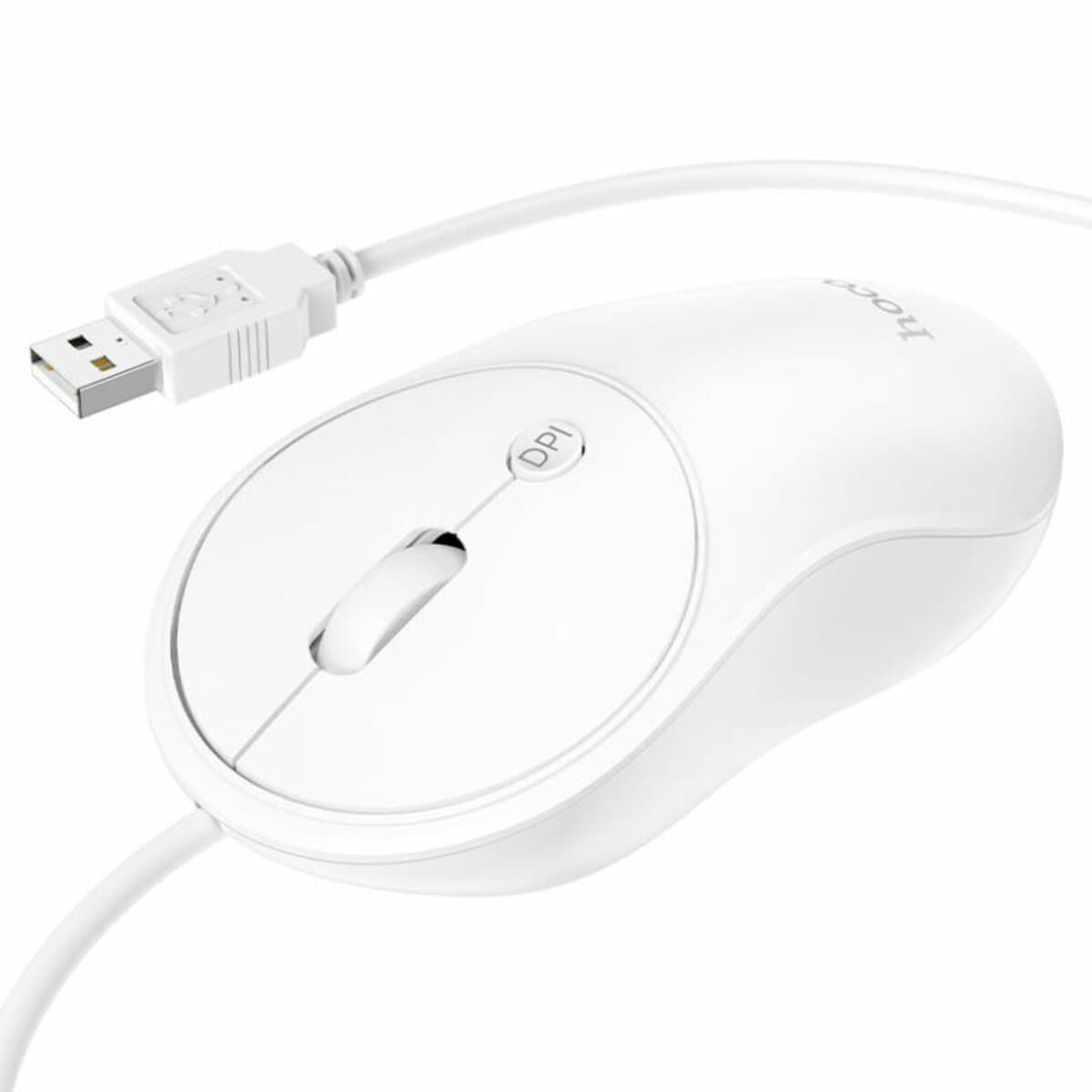 Проводная мышка HOCO GM13 Esteem business wired mouse 1600dpi USB White
