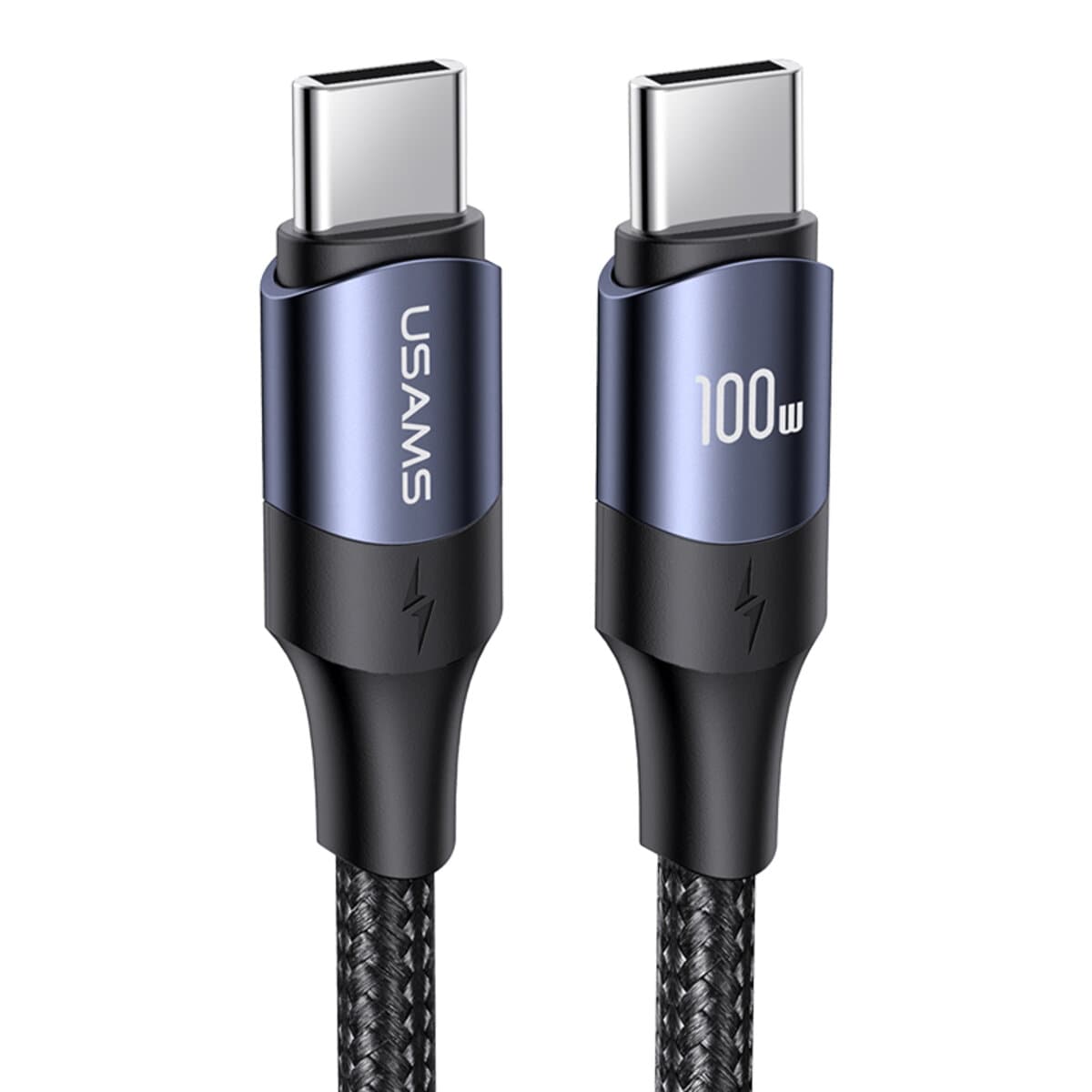 Кабель Usams US-SJ524 U71 Type-C toType-C 100W PD Fast Charging & Data Cable 1.2m Black (SJ524USB01)