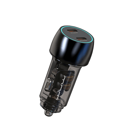 Автомобільний зарядний пристрій WUW C283 2xType-C PD30W+ PD30W Black