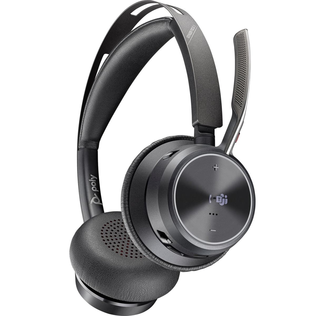 Беспроводные наушники с микрофоном гарнитура Poly Focus 2 - M USB-A HS with Charge Stand Stereo на стойке Bluetooth Black (77Y87AA)