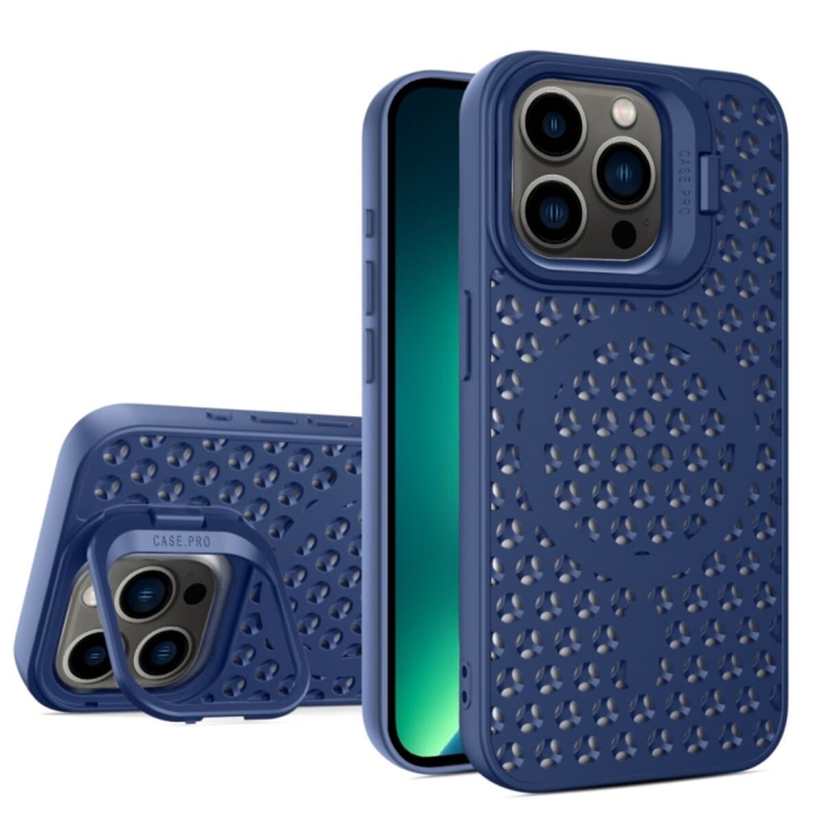 Защитный чехол-накладка Cosmic Grater Stand для Apple iPhone 13 Pro Max Blue (GRASTiP13PMBlue)