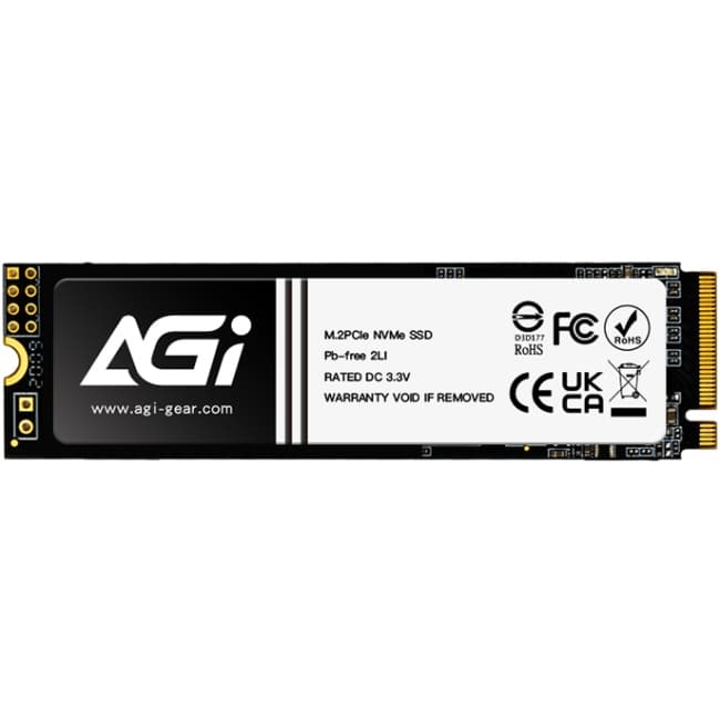 Твердотільний накопичувач SSD AGI AI298 512Gb M.2 2280 PCIe Gen 3x4 NVMe 1.3 3D NAND Retail (AGI512GIMAI298)