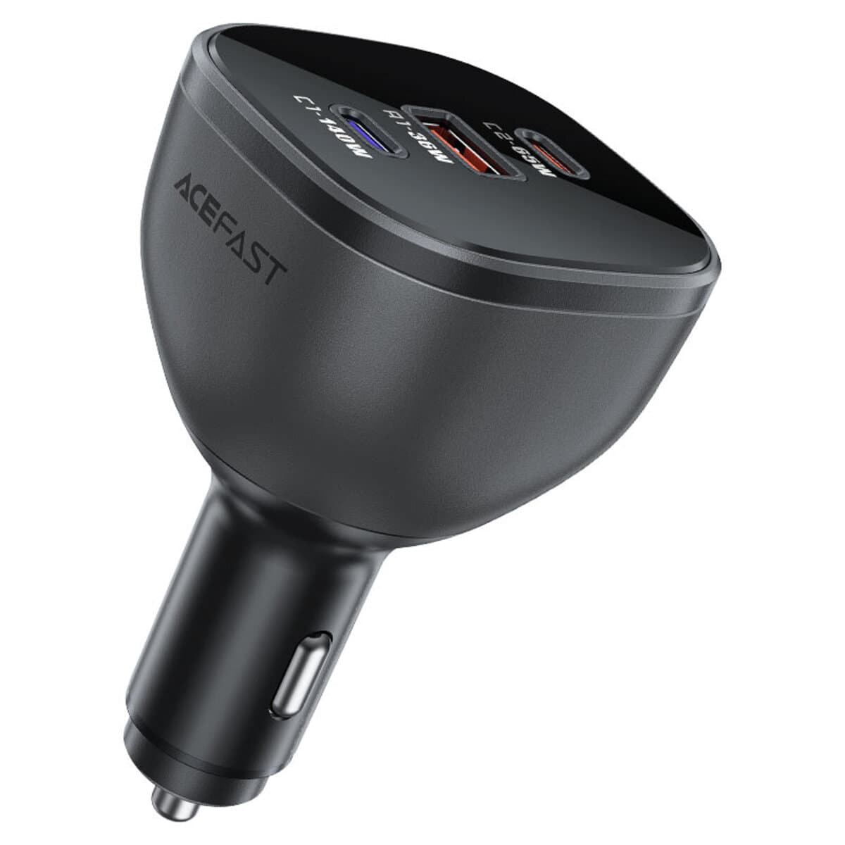 Автомобільний зарядний пристрій ACEFAST B14 165W 2xType-C 1xUSB 3-port car charger Black