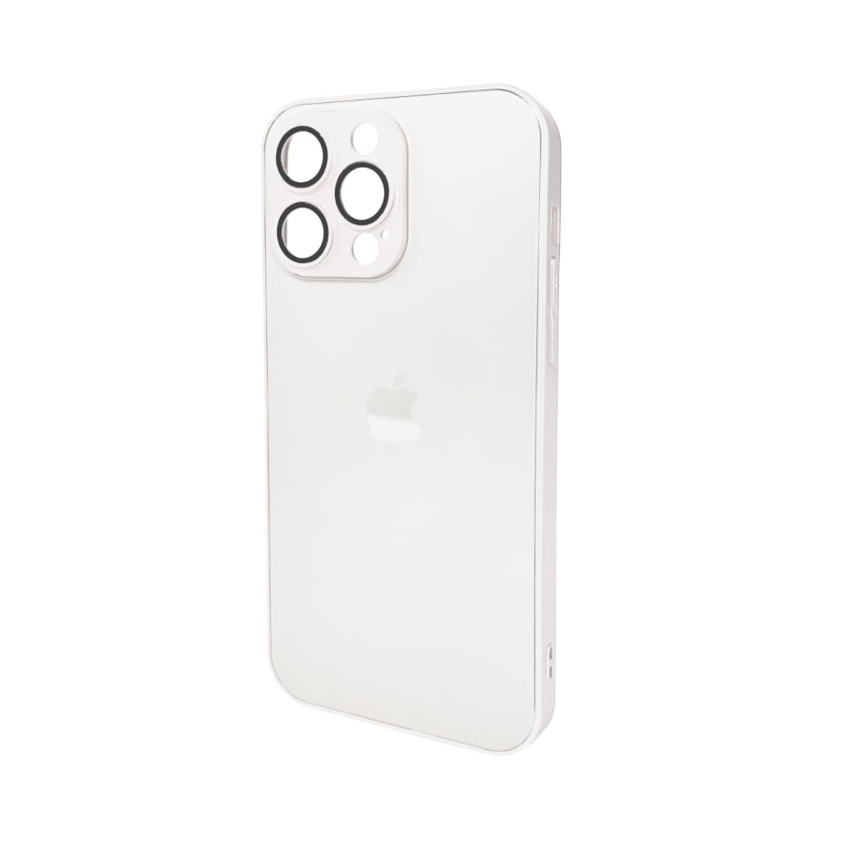 Захисний чохол-накладка AG Glass Matt Frame Color Logo for Apple iPhone 15 Pro Max Pearly White (AGMattFrameiP15PMWhite)