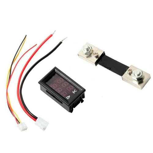 Цифровий вольтметр амперметр до 100В 50А LED з шунтом ЖК 1'' (534895)