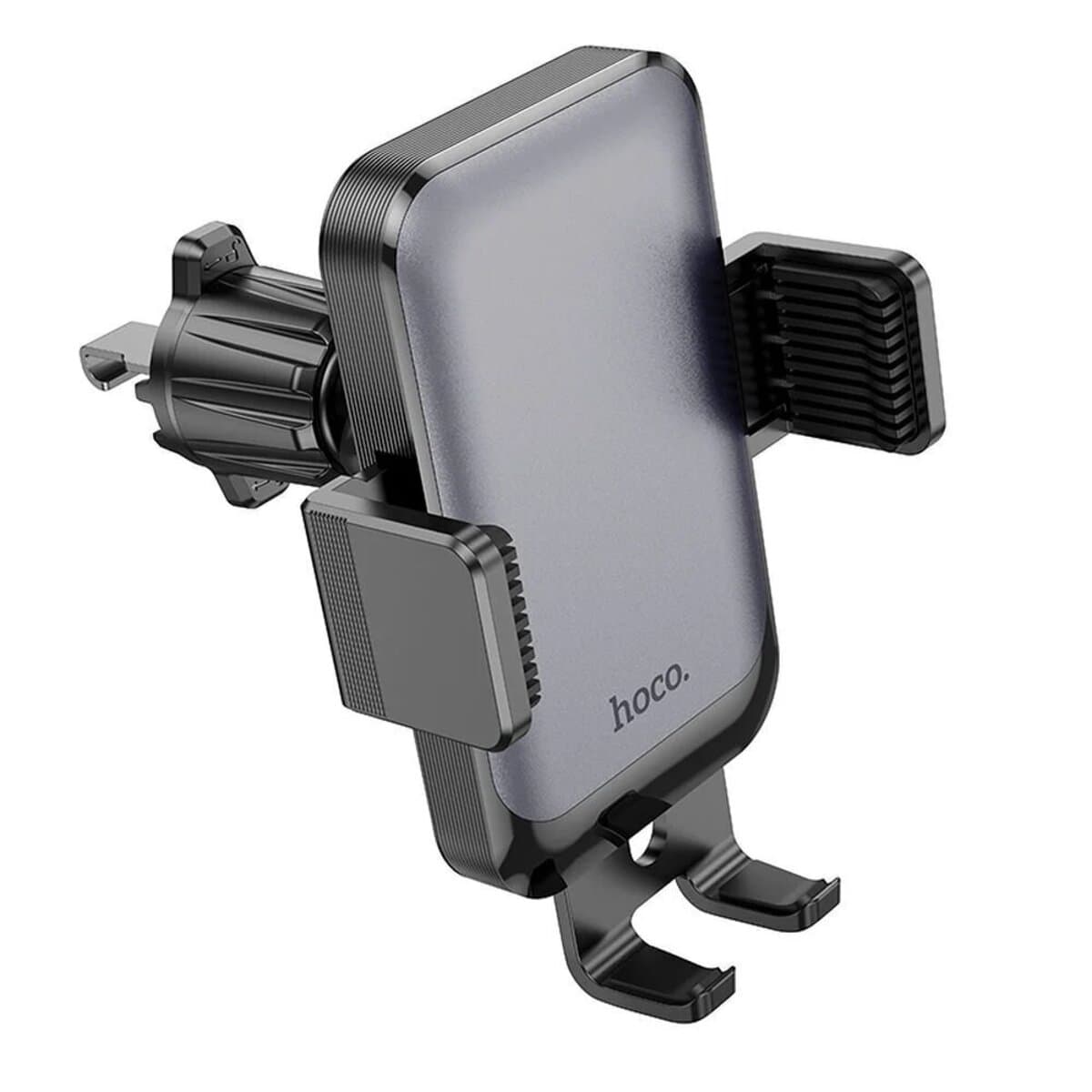 Автомобильный держатель автодержатель HOCO H26 Rock push-type car holder air outlet Black-Gray