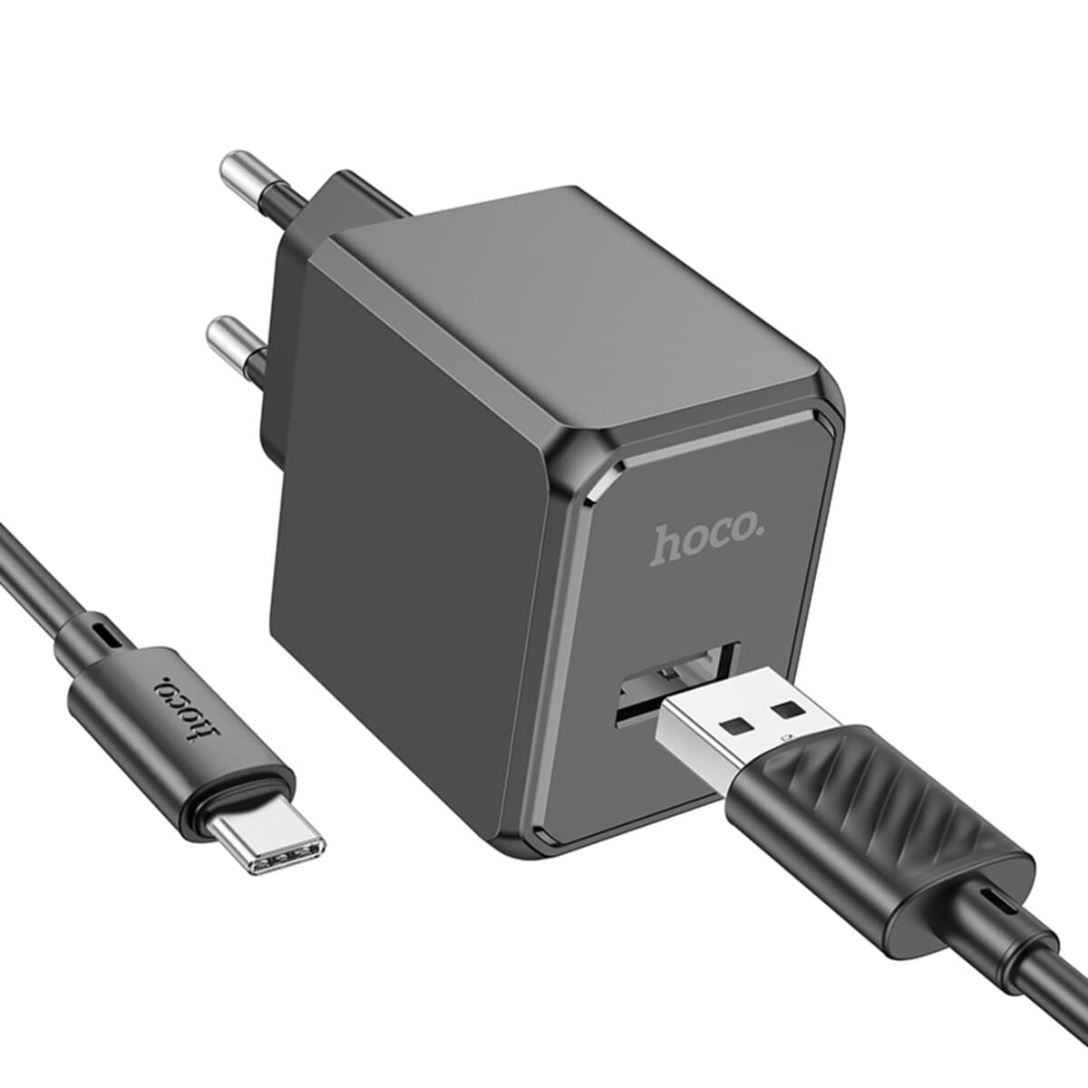 Зарядний пристрій з кабелем HOCO CS11A Ocean single port charger set 2.1A USB to Type-C Black