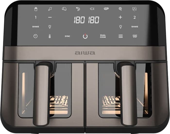 Мультипіч AIWA FUTAGO AFR-9000 2400W 2 чаші 4.5л 8 програм сенсорне управління оглядове вікно Brown (AFR9000)