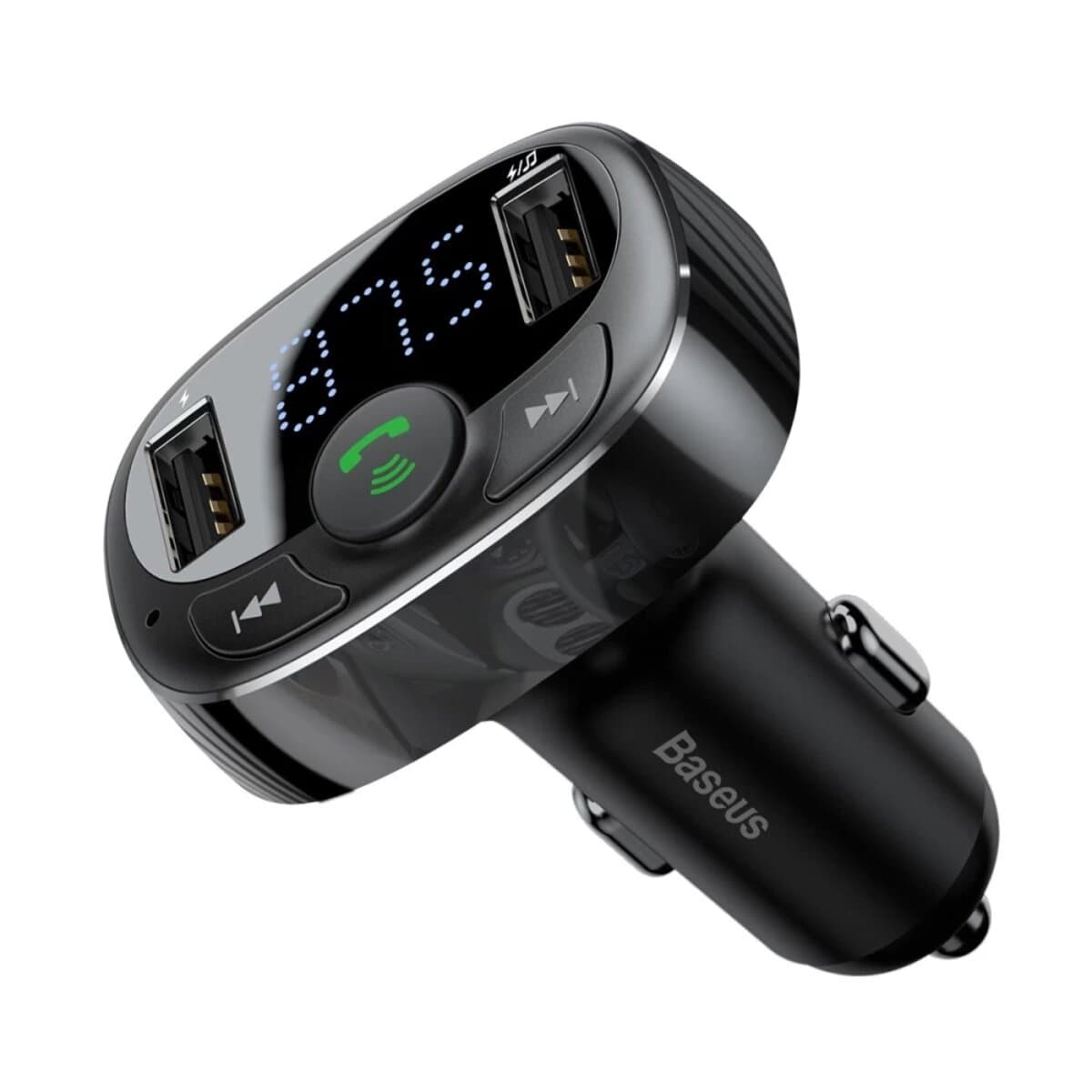 Автомобільний FM-трансмітер ресивер Baseus T S-09A Shaped Bluetooth MP3 Player Standard Edition Black (CCMT000001)