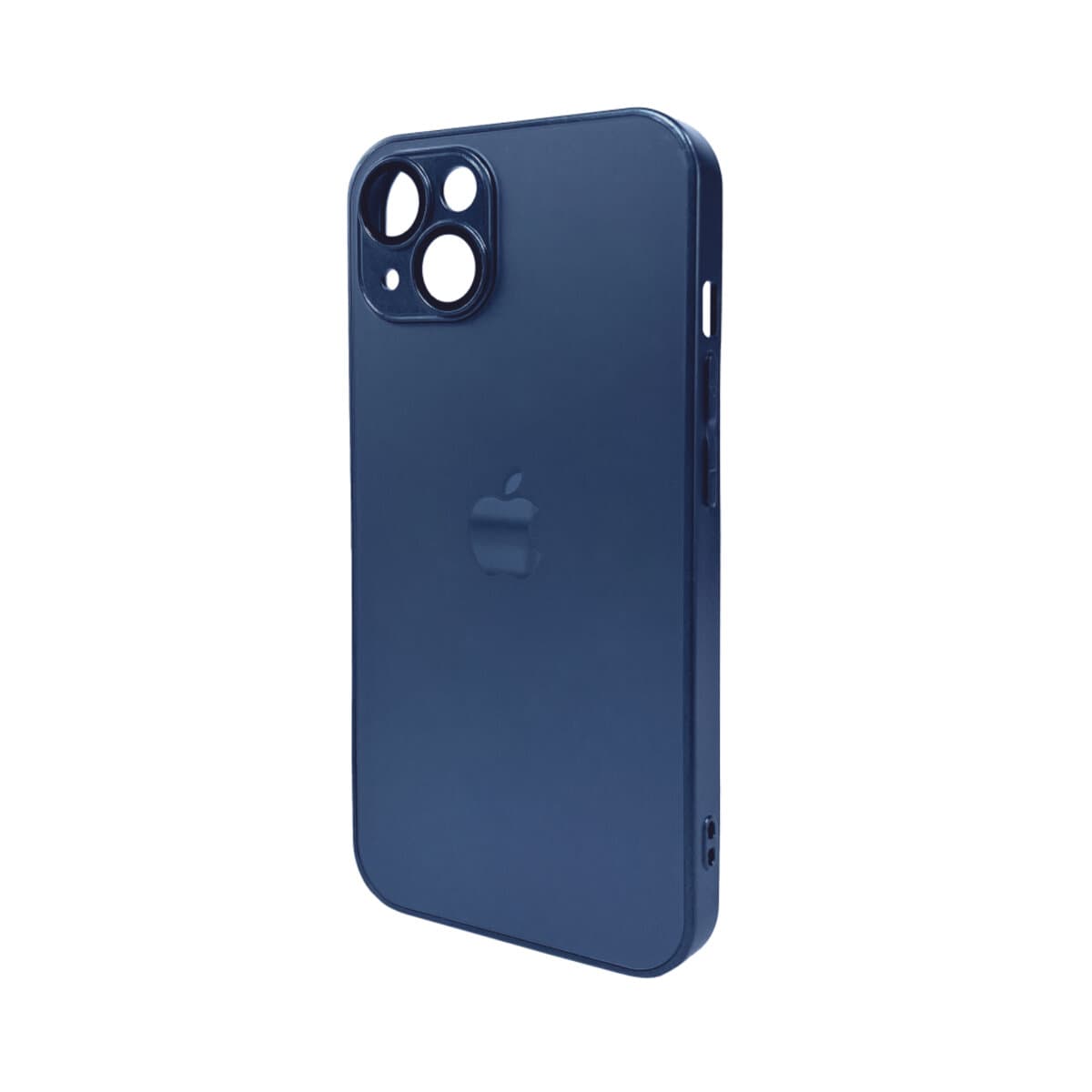 Защитный чехол-накладка AG Glass Matt Frame Color Logo для Apple iPhone 13 Navy Blue (AGMattFrameiP13Blue)