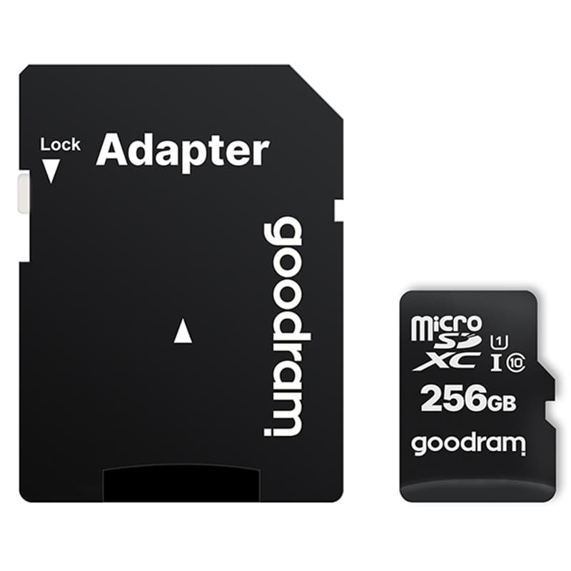 Карта пам'яті GoodRAM microSDXC 256Gb class 10 UHS I U1 + adapter Retail (M1AA-2560R12#)