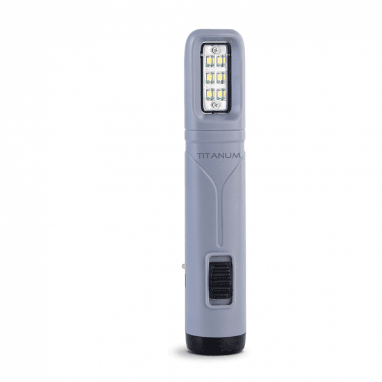 Портативный фонарик с солнечной батареей TITANUM TLF-T10SO 5500К 18650 800mAh Grey
