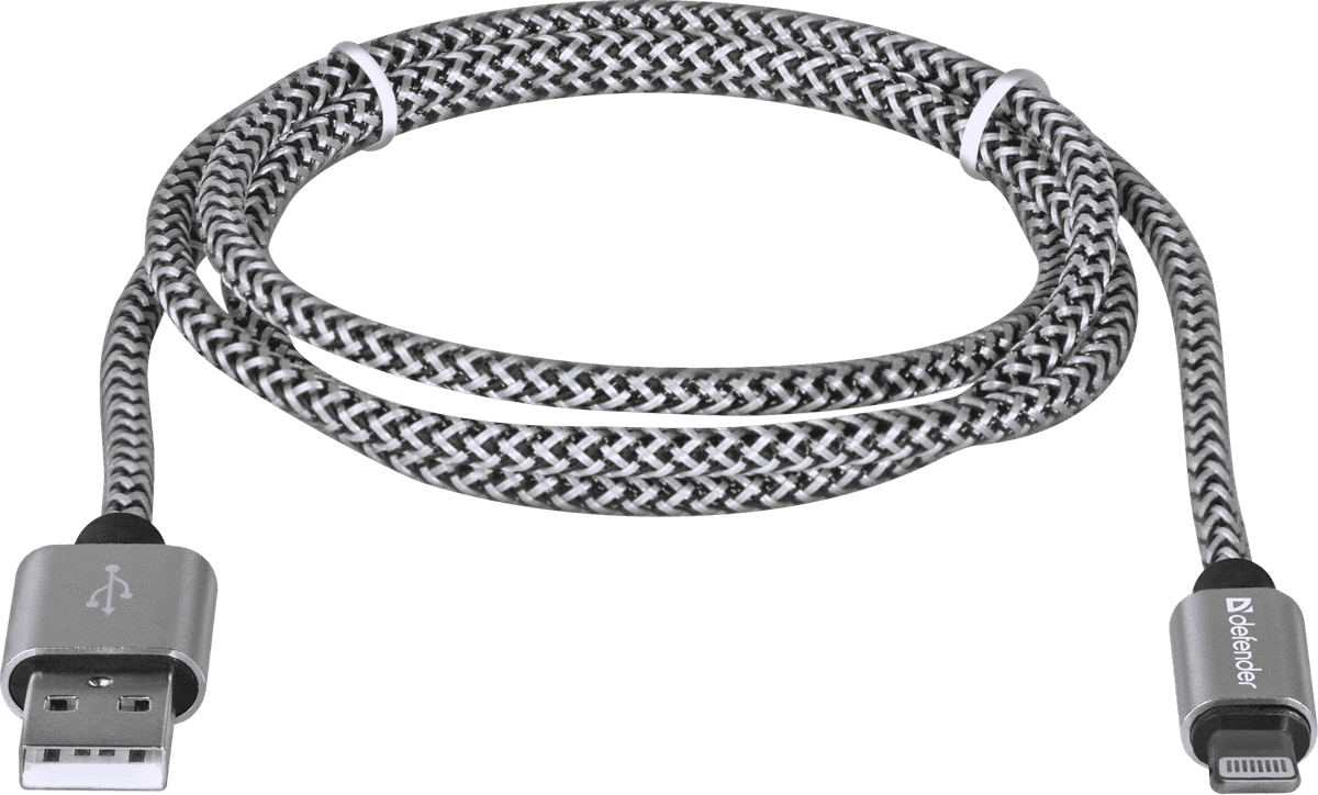 Кабель Defender 01-03T PRO USB AM - Lightning M 1м Silver (87809)