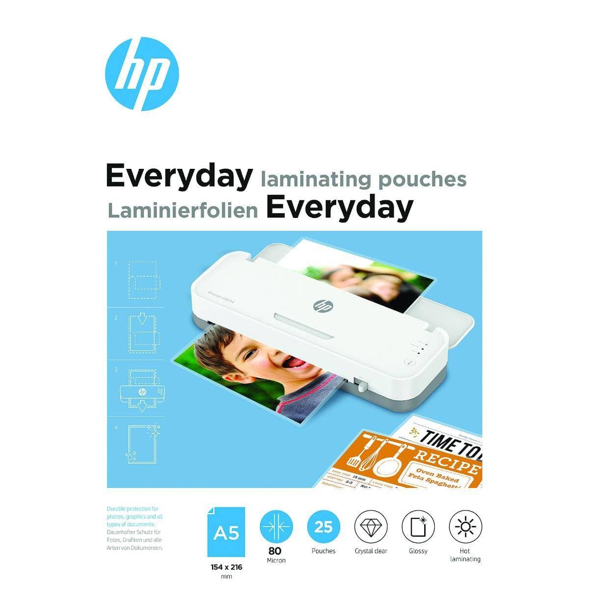 Плівка для ламінатора HP 9155 Everyday Laminating Pouches A5 80 Mic 154 x 216 25шт