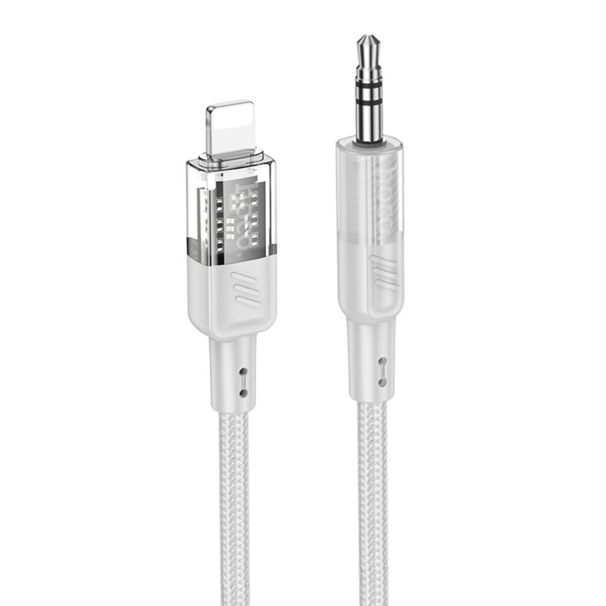 Аудіокабель HOCO UPA27 Spirit digital audio conversion cable Lightning Transparent White