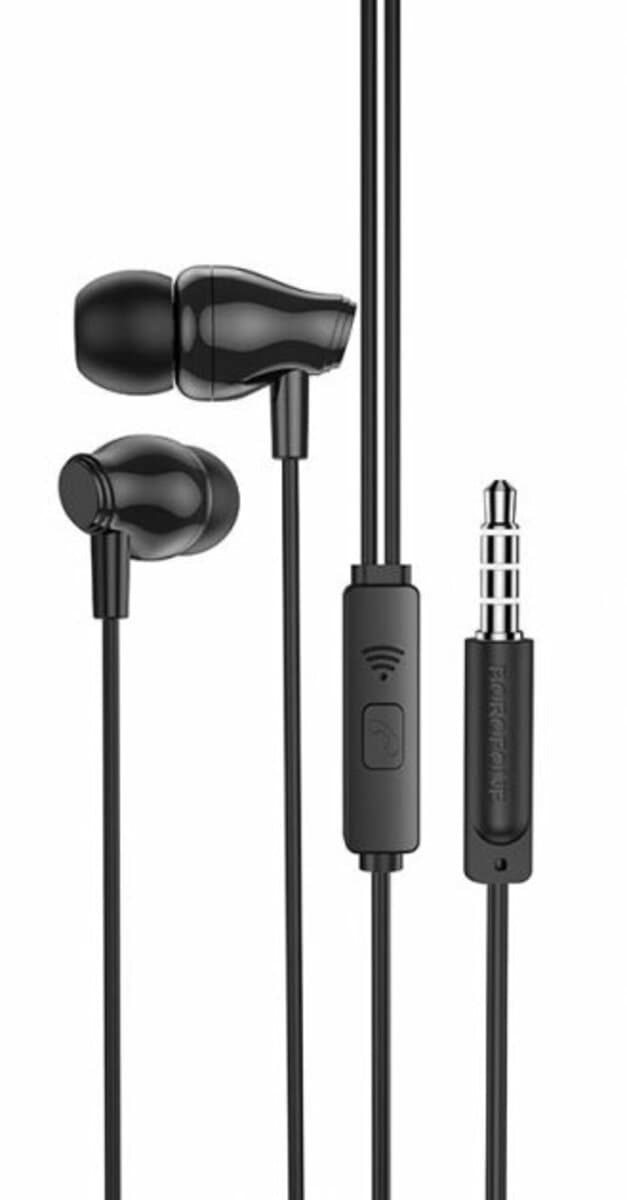 Дротові навушники BOROFONE BM61 Wanderer універсальні earphones with mic 1.2м 3.5мм Black (BM61B)