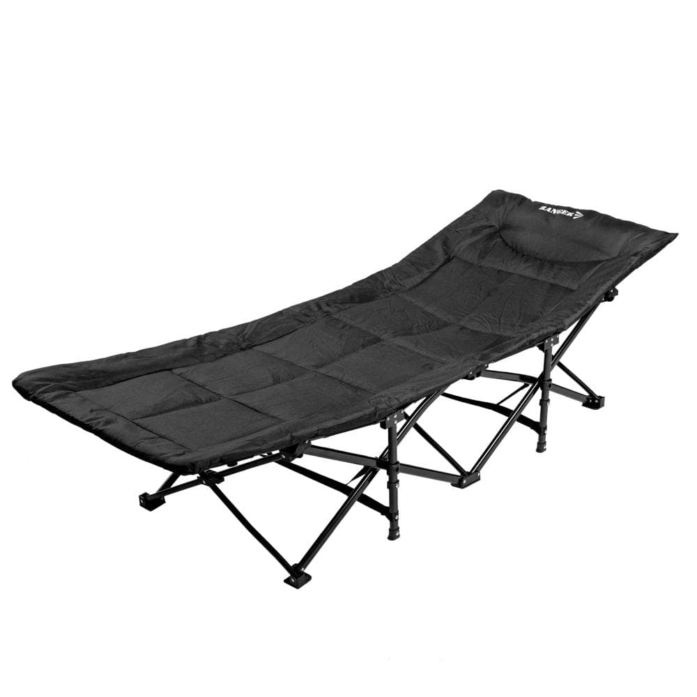 Туристична розкладачка Ranger Forest Lux RA5520 191см до 120кг Black