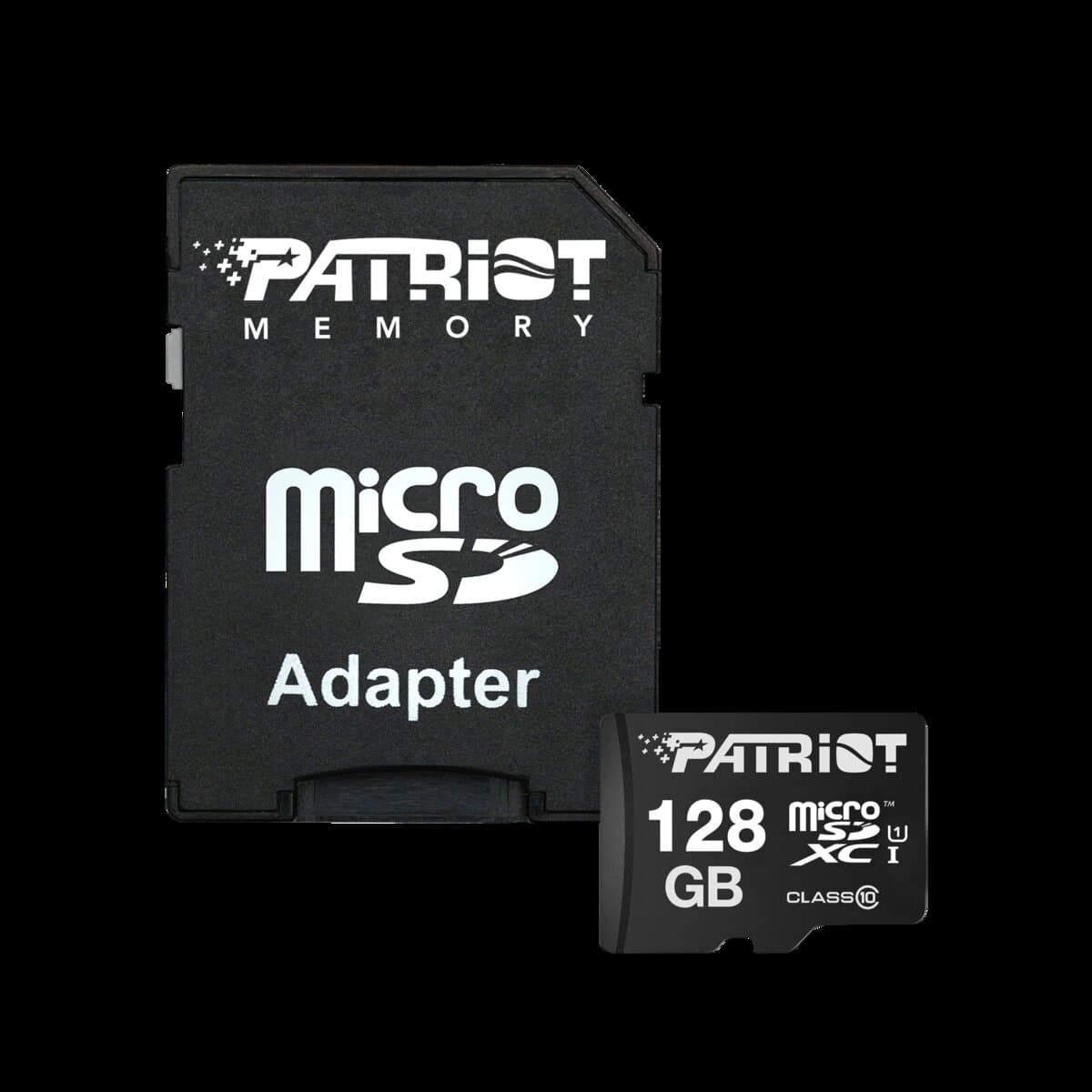 Карта памяти Patriot LX Series microSDXC UHS-1 128Gb class 10 adapter SD (PSF128GMCSDXC10)