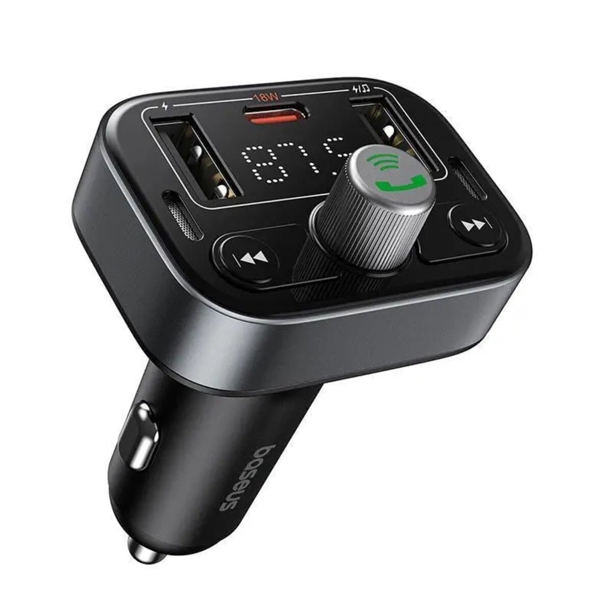 Автомобільний FM-трансмітер ресивер Baseus S-09 Lite Series Car FM Transmitter Cluster USB Black (C10762300113-00)