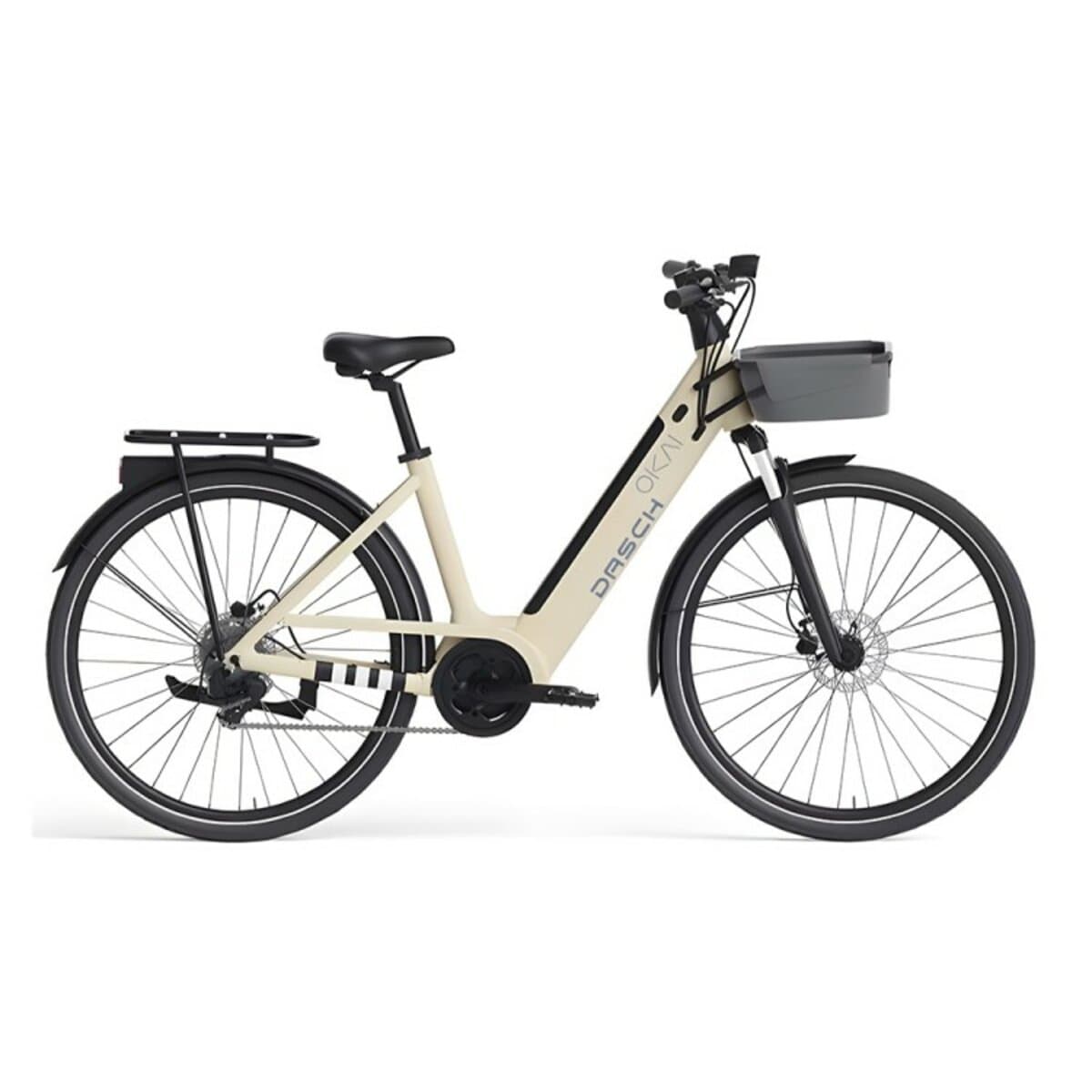 Електровелосипед OKAI EB10 28'' 250(500)W 14.4Ah запас 100км 25км\год NFC App 30кг Beige (EB10)