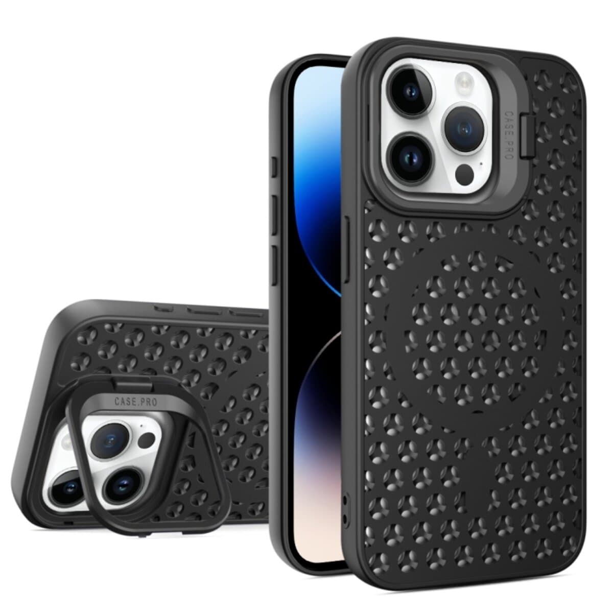 Защитный чехол-накладка Cosmic Grater Stand для Apple iPhone 14 Pro Max Black (GRASTiP14PMBlack)