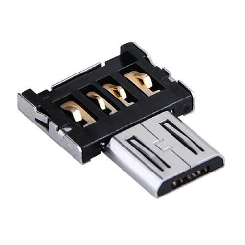 Перехідник адаптер OTG USB мама to MicroUSB тато для Android Black (287914)