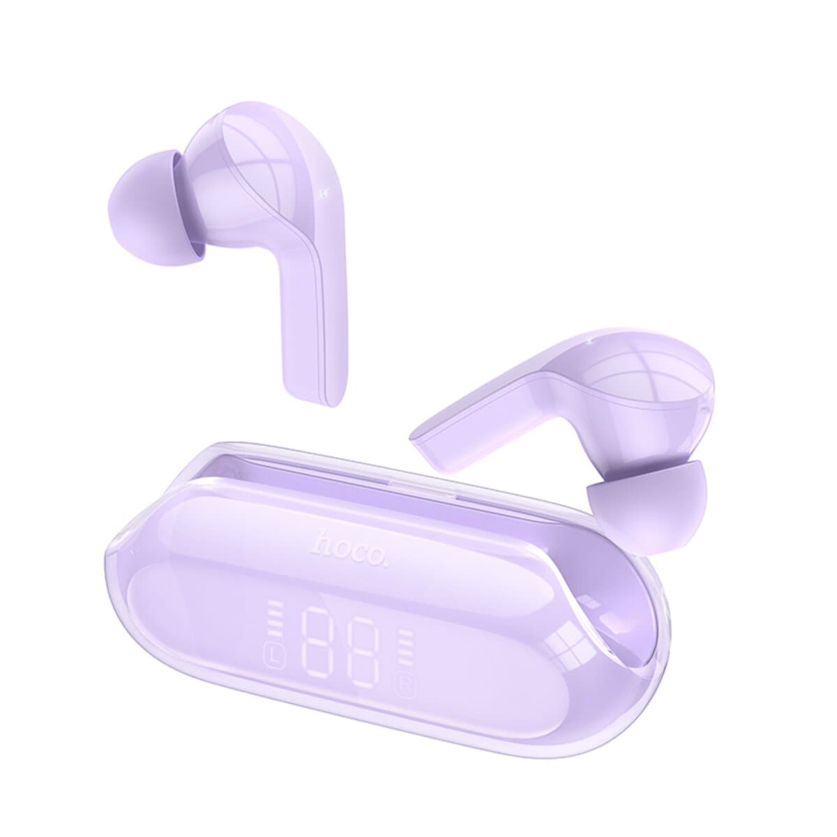 Бездротові навушники HOCO EW39 Bright true wireless ENC BT5.3 headset 300 mAh Purple