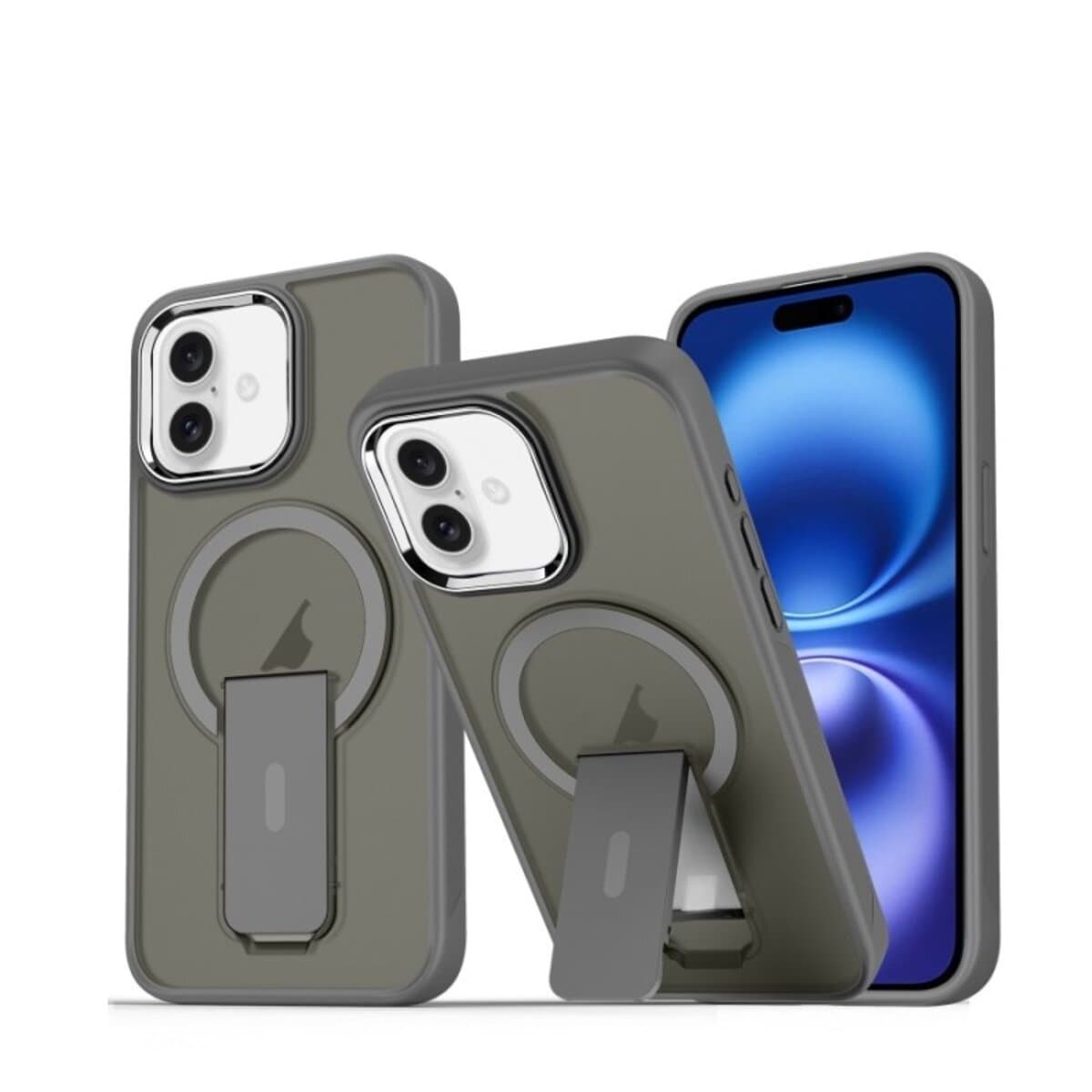 Защитный чехол-накладка Cosmic Magnetic Stand для Apple iPhone 16 Grey (MagStand16Grey)