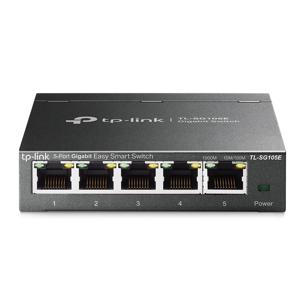 Комутатор TP-Link TL-SG105E Easy Smart 5 портовий 10/100/1000 Мбіт/с Метал Black